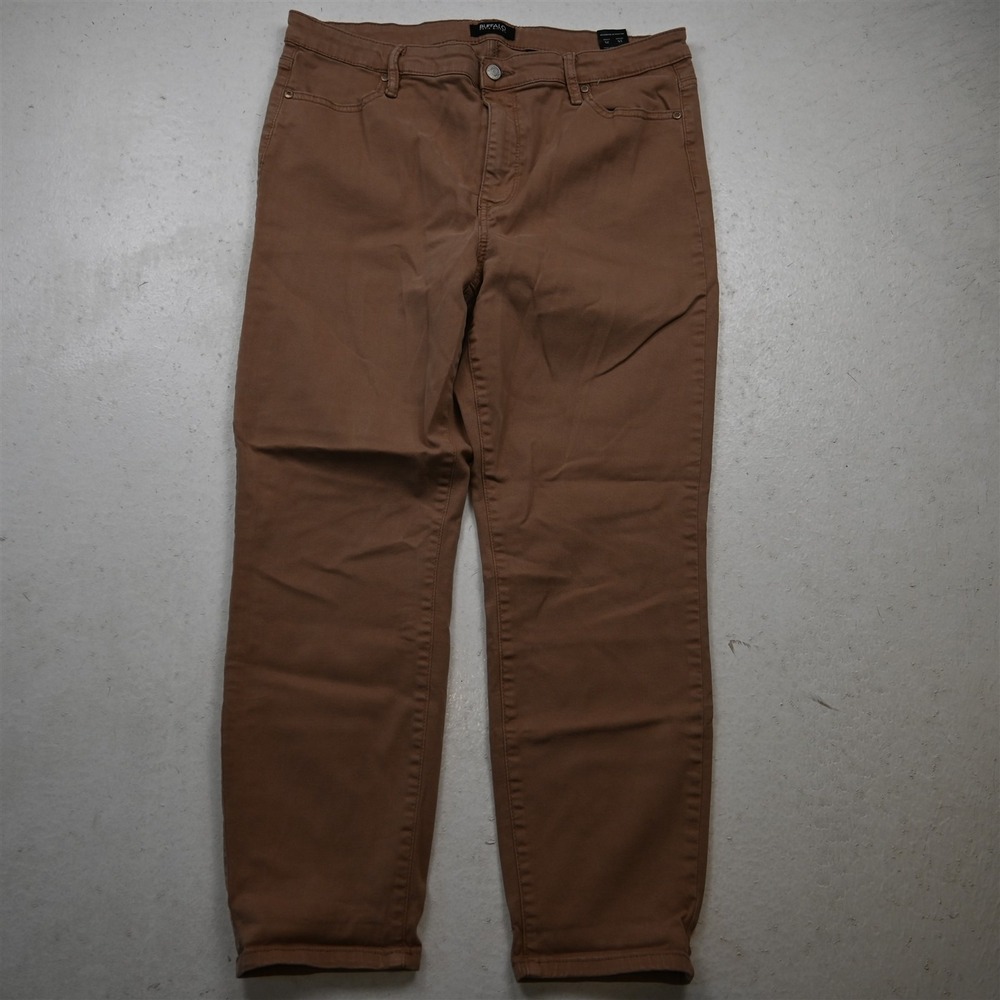 Buffalo David Bitton 14 High Rise Soft Stretch Ankle Skinny Brown Stretch Jeans